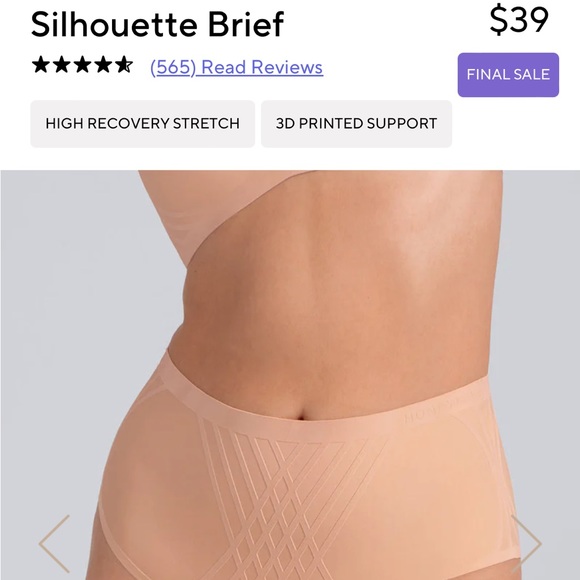 Honeylove Intimates & Sleepwear Honeylove Silhouette Brief In Sand